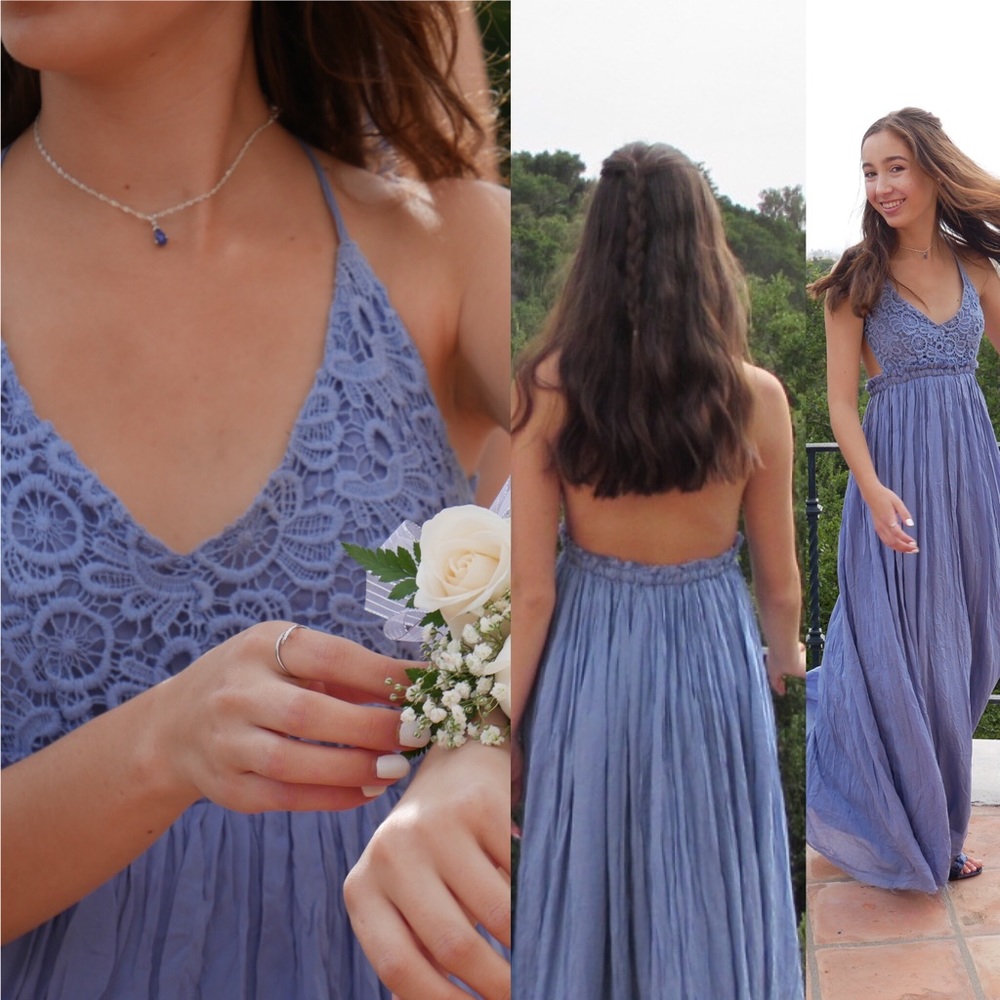 Backless Crochet Boho Maxi Dress